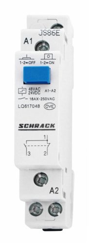 SCHRACK-LQ617048 Sorbaépíthető impulzuskapcsoló, 1v, 48VAC/24VDC, 16A, 1KE