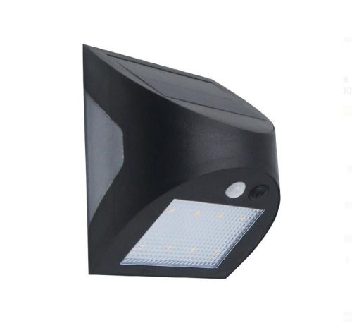 LED fekete fali napelemes lámpa 3W / 3000K / 4000K - LS025