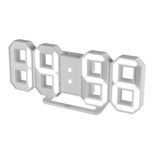 SOMOGYI ELEKTRONIC - LTC 04 - LED ébresztőóra, 3D, fehér
