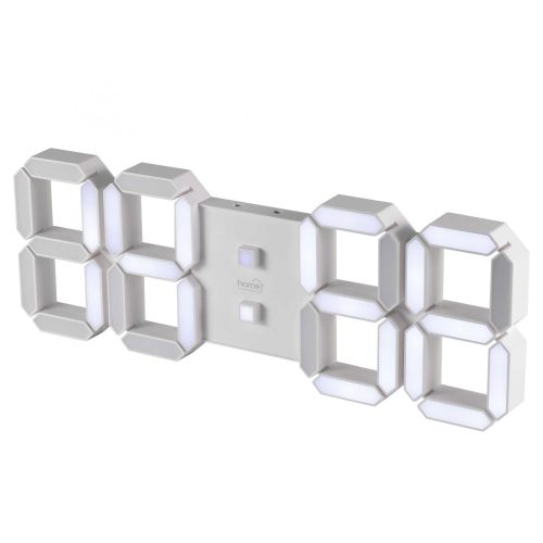 SOMOGYI ELEKTRONIC - LTC 05 - LED ébresztőóra, 3D, fehér