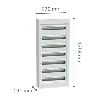   SCHNEIDER LVSST724 - PRISMASET S Szekrény, falon kívüli, 7x24M