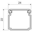 KOPOS ELEKTRO - LV 24X22 HD - Vezetékcsatorna Műa csatorna  24x22mm tetővel fehér 2m