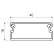 KOPOS ELEKTRO - LV 40X15 P2 - Vezetékcsatorna Műa csatorna  40x15mm tetővel fehér 2m
