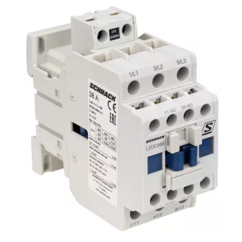   SCHRACK - Mágneskapcsoló 3p, CUBICO Classic, 18,5kW, 38A,1z+1ny, 24VAC - LZDC38B0--