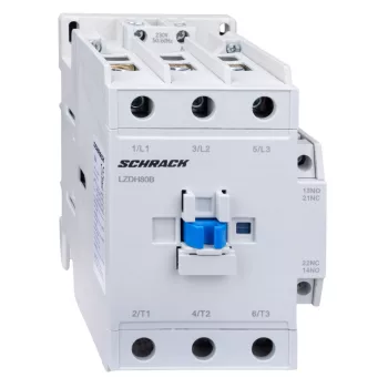   SCHRACK - Mágneskapcsoló 3p, CUBICO High, 37kW, 80A, 1z+1ny, 24VAC - LZDH80B0--