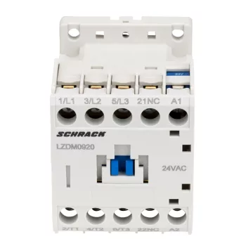  SCHRACK - Mágneskapcsoló 3p, CUBICO Mini, 4kW, 9A, 1ny, 24VAC - LZDM0920--