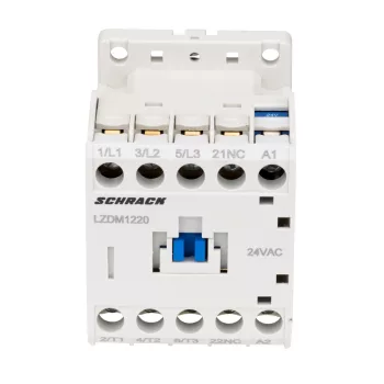  SCHRACK - Mágneskapcsoló 3p, CUBICO Mini, 5,5kW, 12A, 1ny, 24VAC - LZDM1220--