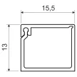 KOPOS ELEKTRO - LZ 15X12 HD - Vezetékcsatorna Műa csatorna  15x12mm tetővel fehér 2m/szál 96m/cs