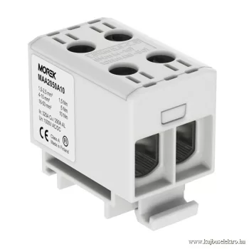   MOREK - OTL50-2 szürke - Fővezetéki sorkapocs, 2xAl/Cu 1,5-50mm2, 1500V, szürke - HD Hungária - MAA2050A10