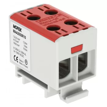   MOREK - OTL50-2 piros - Fővezetéki sorkapocs, 2xAl/Cu 1,5-50mm2, 1500V, piros - HD Hungária - MAA2050R10