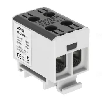   MOREK - OTL50-2 fekete - Fővezetéki sorkapocs, 2xAl/Cu 1,5-50mm2, 1500V, fekete - HD Hungária - MAA2050S10