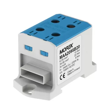   MOREK - OTL95-2B kék, flexisínhez - Fővezetéki sorkapocs, 2xAl/Cu 6-95 mm2 / 3*1*24, 1500V, kék - HD Hungária - MAA2095B20