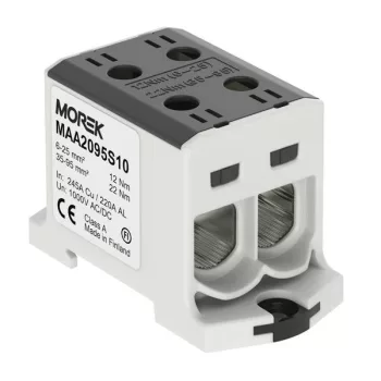   MOREK - OTL95-2 fekete - Fővezetéki sorkapocs, 2xAl/Cu 6-95 mm2, 1500V, fekete - HD Hungária - MAA2095S10