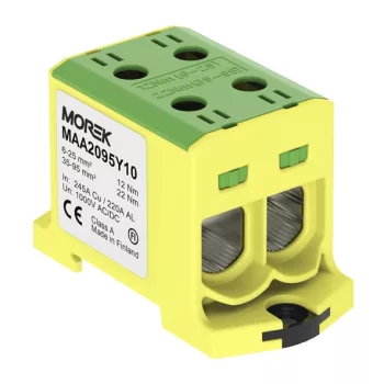   MOREK - OTL95-2 zöld/sárga - Fővezetéki sorkapocs, 2xAl/Cu 6-95 mm2, 1500V, zöld/sárga - HD Hungária - MAA2095Y10