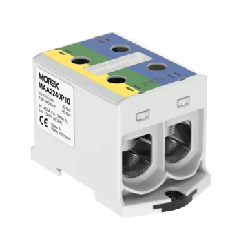   MOREK - OTL240-2 PEN zöld/sárga/kék - Fővezetéki sorkapocs, 2xAl/Cu 35-240, 1500V, zöld/sárga/kék - HD Hungária - MAA2240P10