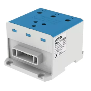   MOREK - OTL300-3B kék, flexisínhez - Fővezetéki sorkapocs, 3xAl/Cu 95-300mm2 / 6*1*40, 1500V, kék - HD Hungária - MAA3300B20