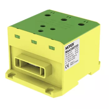   MOREK - OTL300-3B zöld/sárga, flexisínhez - Fővezetéki sorkapocs, 3xAl/Cu 95-300mm2 / 6*1*40, 1500V, zöld/sárga - HD Hungária - MAA3300Y20