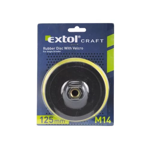 EXTOL 108525 Gumitányér sarokcsiszolóhoz; 125mm, tépőzáras, max. ford.:12.500 1/min