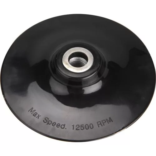 EXTOL 108550 Gumitányér sarokcsiszolóhoz; 125mm, M14, kemény, max. 12.500 ford./perc