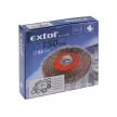 EXTOL 17018 Drótcsiszoló körkefe kettős köszörűre, 150mm, 32mm átm, műa. adapterek, hullámos szálú, rezezett acél