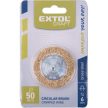 EXTOL 17052 Drótcsiszoló körkefe (fúrógéphez), száras, 50mm, 6mm csap, hullámos szálú, rezezett acél, max 7500 frod/perc