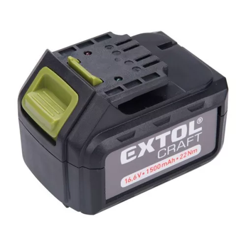 EXTOL 402420E Tartalék akku ÚJABB TÍPUSÚ 402420 Li-ion töltőhöz, 3 SARU; 16V, 1500mAh, töltési idő: 5,5 óra