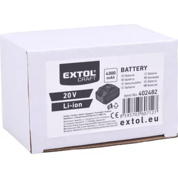 EXTOL 402482 Tartalék akku Extol Craft Li-ion 20 V, 4000 mA