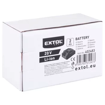 EXTOL 402483 Tartalék akku Extol Craft Li-ion 20 V, 2000 mA