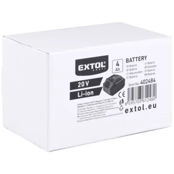 EXTOL 402484 Tartalék akku Extol Craft Li-ion 20 V, 4000 mA