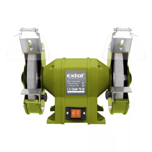 EXTOL 410130 Kettős köszörűgép 350W, száraz, 200×16×20mm; 2950 ford/perc, P36, P80, 11kg
