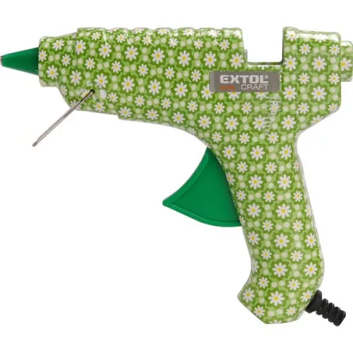 EXTOL 422100 Melegragasztó pisztoly, virágmintás, 40 W; stift átmérő:11mm, bliszteren