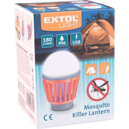 EXTOL 43131 LED kemping lámpa UV szúnyogfogóval, max. 180 lm