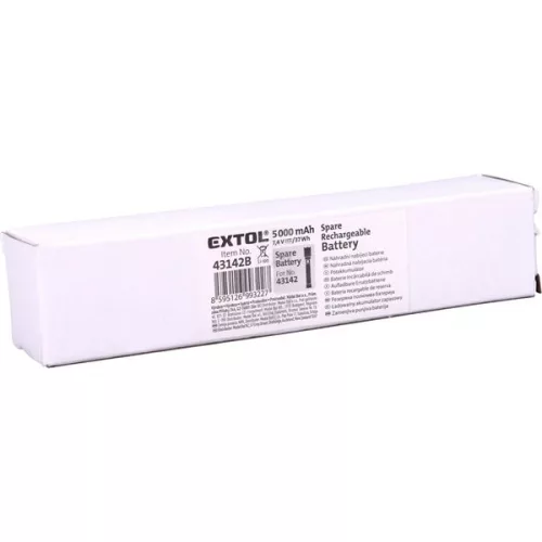 EXTOL 43142B Tartalék akku 7,4V Li-ion, 43142 lámpához; 5000mAh