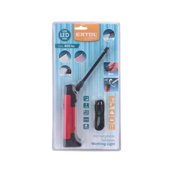   EXTOL 43145 LED munkalámpa, USB tölthető; 400 Lm, Li-ion akku