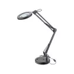 EXTOL 43160 Nagyító LED lámpa, asztali, Fekete, 7 W COB, 2400 Lm, 5× nagyítás; mechanikusan állítható rögzítés, USB töltőkábel