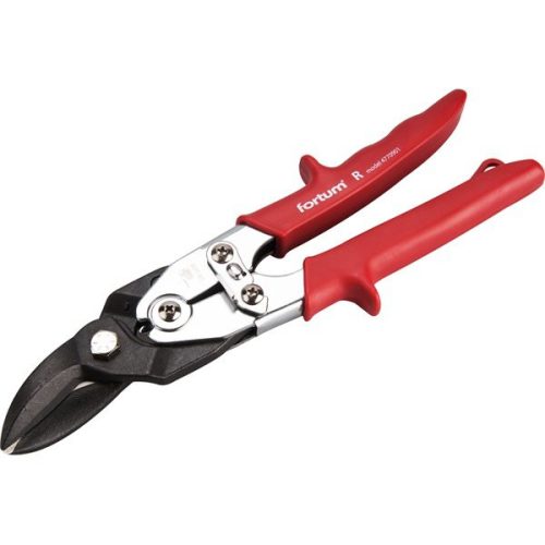 EXTOL 4770901 Lemezvágó olló jobb+egyenes vágáshoz, 255mm, CrMoV, áttételes, HRC 60-62, Tüv/GS, DIN 6438 FORTUM