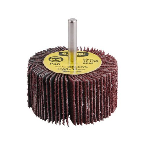 EXTOL 8803378 Lamellás csiszoló, csapos, 6 mm befogás, Alu-Oxid, 60×30mm; P100, max.: 12.150 ford./perc