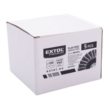   EXTOL 8803384 Lamellás csiszoló INOX, acél és ALU munkadarabok csiszolására, 125×22mm; P60 (darabáras, de csak ötösével rendelhető)