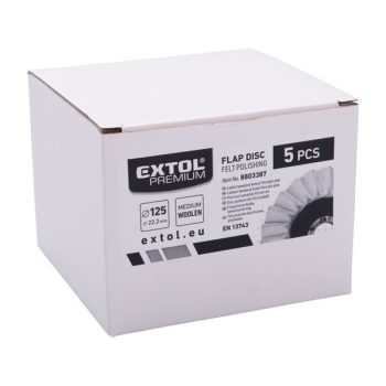  EXTOL 8803387 Lamellás polírozó filc, INOX, acél és ALU munkadarabok polírozására 125×22mm (darabáras, de csak ötösével rendelhető)