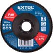 EXTOL 8803474 Lamellás csiszoló acél, Alu, műa. és fa munkadarabok csiszolására, 125×22mm; P80, kúpos, max.:12.300 ford./perc, EN13743
