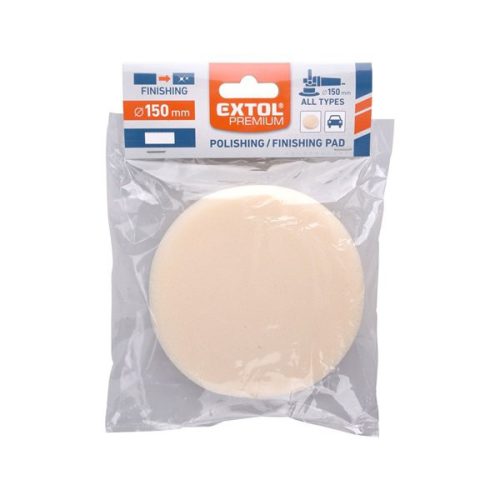 EXTOL 8803542 Polírkorong, finiselő/polírozó,  T20, 150×30mm; fehér, tépőzáras