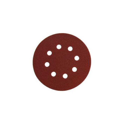 EXTOL 8803565 Csiszolókorong vászon, lyukas klt. 10db, 125mm, 8 db lyukkal, P120-as, tépőzáras, 407202, 8894201 és 8894202-höz