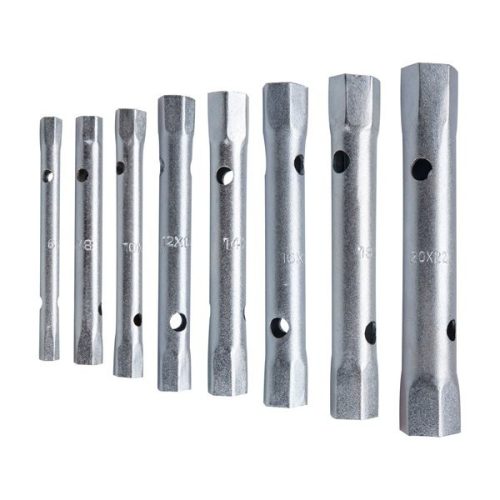 EXTOL 8816370 Csőkulcs klt., 10db (8 csőkulcs+2 hajtóvas), CrV., 6-22mm (6×7;8×9;10×11;12×13;14×15; 16×17;18×19;20×22)