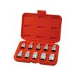 EXTOL 8818128 Bitdugófej klt. belső, 10db, TORX,  1/2"×38mm (E8-10-11-12-14-16-18-20-22-24), CrV/S2
