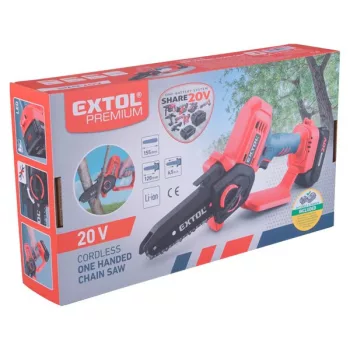   EXTOL 8891922 Akkus láncfűrészgép egykezes, Share20V, 20V, Li-ion, 155 mm