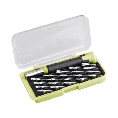 EXTOL 919601 Órás csavarhúzó klt. 22 db C.V. bitekkel; lapos 1,5-3mm, PH000-PH1, PZ0-PZ1, imbusz: 1,5-3mm, torx: T6-20