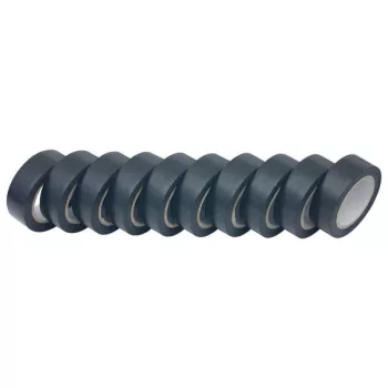   EXTOL 9510 Szigetelő szalag, 10db-os, fekete; 19mm×10m×0,13mm