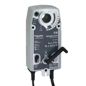   SCHNEIDER MD20SR-24TS - Rugóvisszatérítéses zsalumozgató, 20 Nm, 24VAC táp, Nyit/Zár kimenet, végálláskapcsolóval