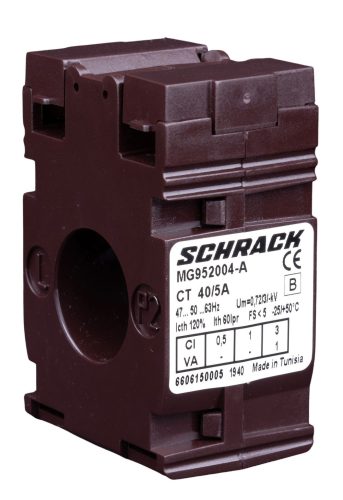 SCHRACK-MG952004A Felfűzhető áramváltó kábelhez, D=21mm, 40/5A