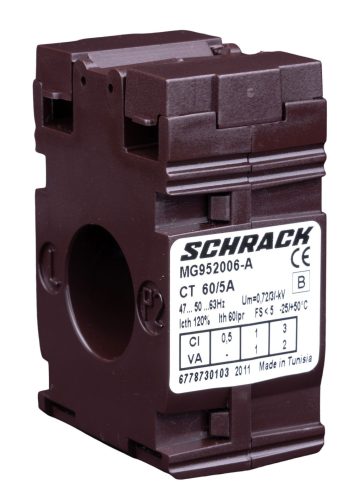SCHRACK-MG952006A Felfűzhető áramváltó kábelhez, D=21mm, 60/5A